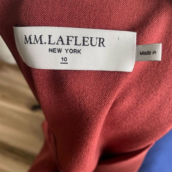 M.M. Lafleur Women's Size 10 Rust the Pauline Dress Midi Length Sleeveless - Picture 8 of 10